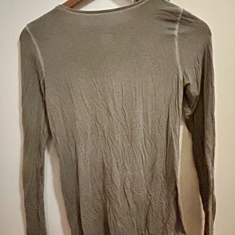 American Eagle Outfitters Lace-Up Long Sleeve Top - Green - Picture 4 of 4